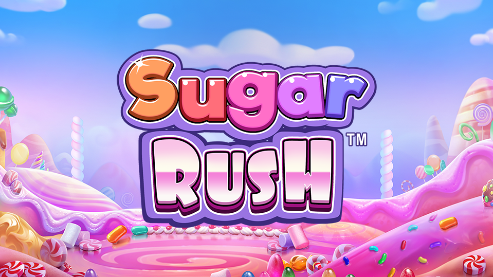 Sugar Rush slot online - pantalla del juego con grilla de caramelos y multiplicadores